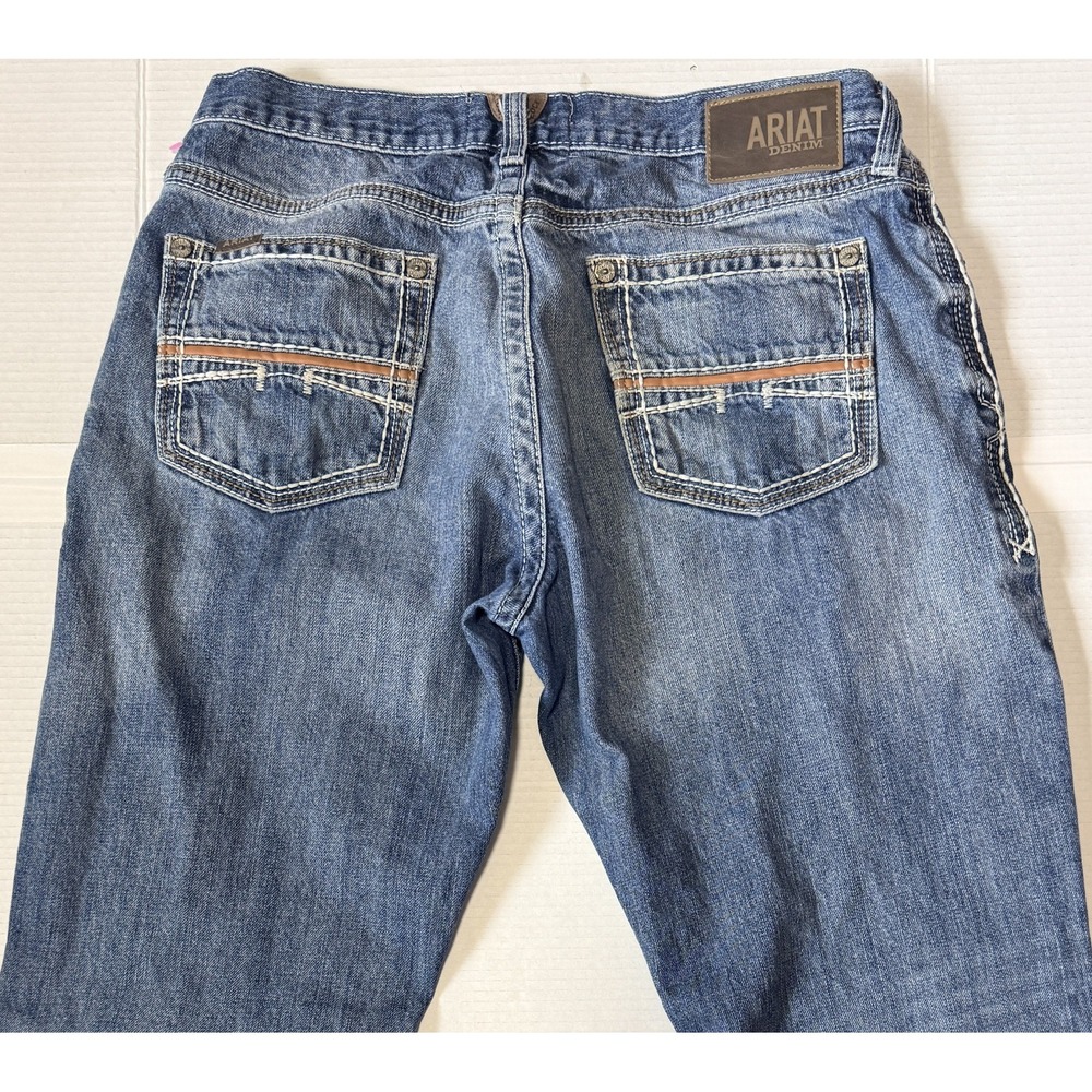 ARIAT M4 - Men's Jeans - Relaxed Bootcut Western Denim Blue - Size 35x36